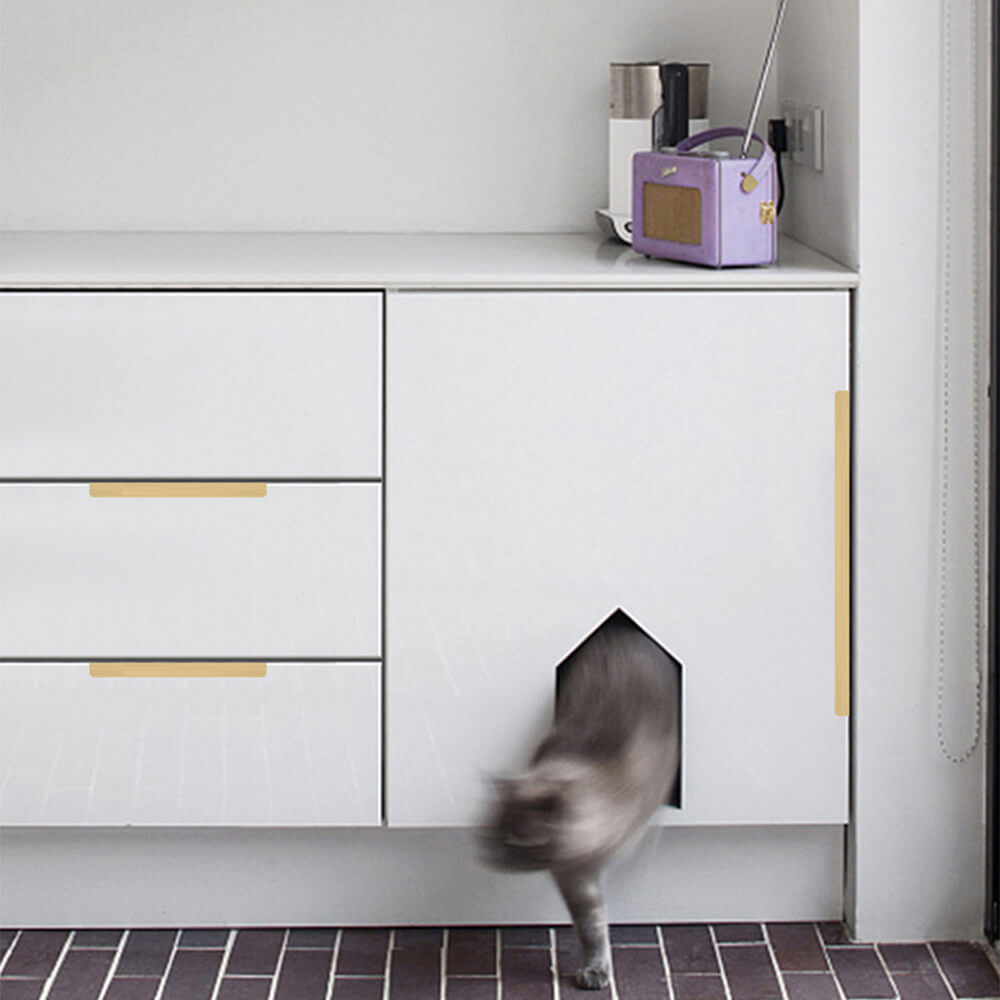 Brushed Gold Aluminum Finger Pull Cabinet Handle - VisitHardware