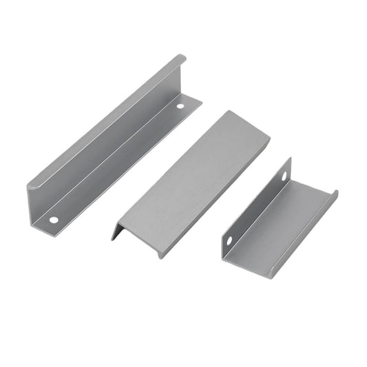 Brushed Gray Aluminum Finger Pull Cabinet Handles - VisitHardware