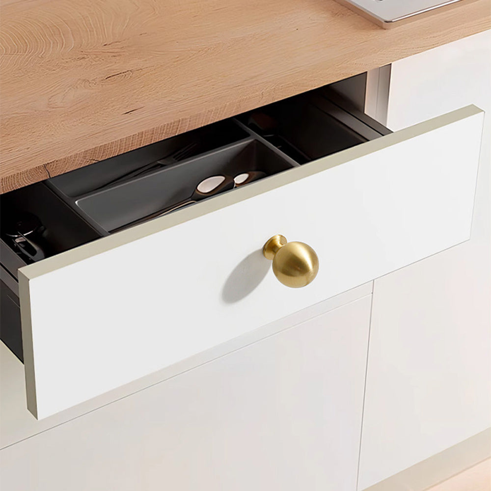 Natural Brass Round Cabinet Knob