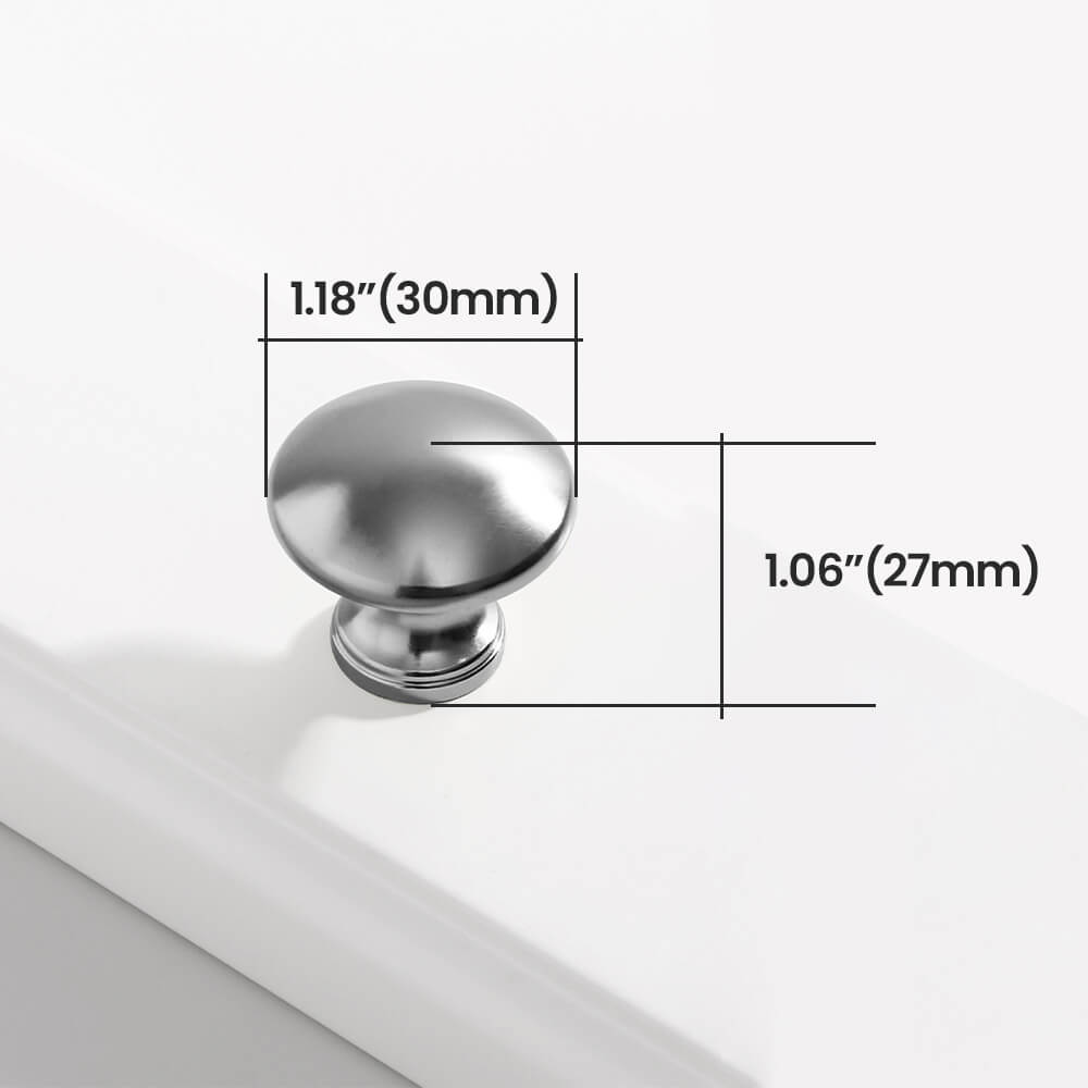 Polished Nickel Single Hole Cabinet Knob Size