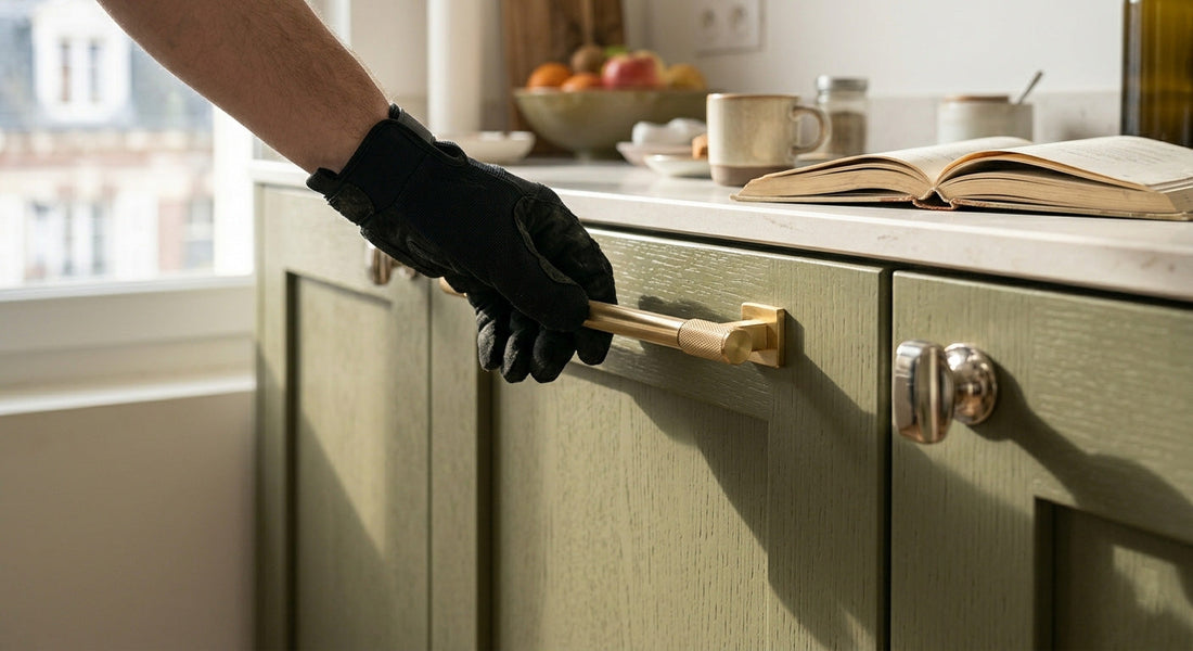 A professional collection of durable solid brass and stainless steel door hardware for high-traffic rental properties.