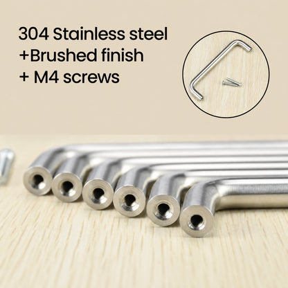 304 Stainless steel+Brushed finish
+ M4 screws - VisitHardware
