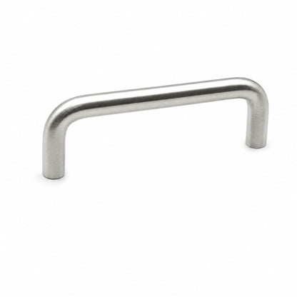 Solid 304 stainless steel wire cabinet pull handle brushed finish main view - VisitHardware