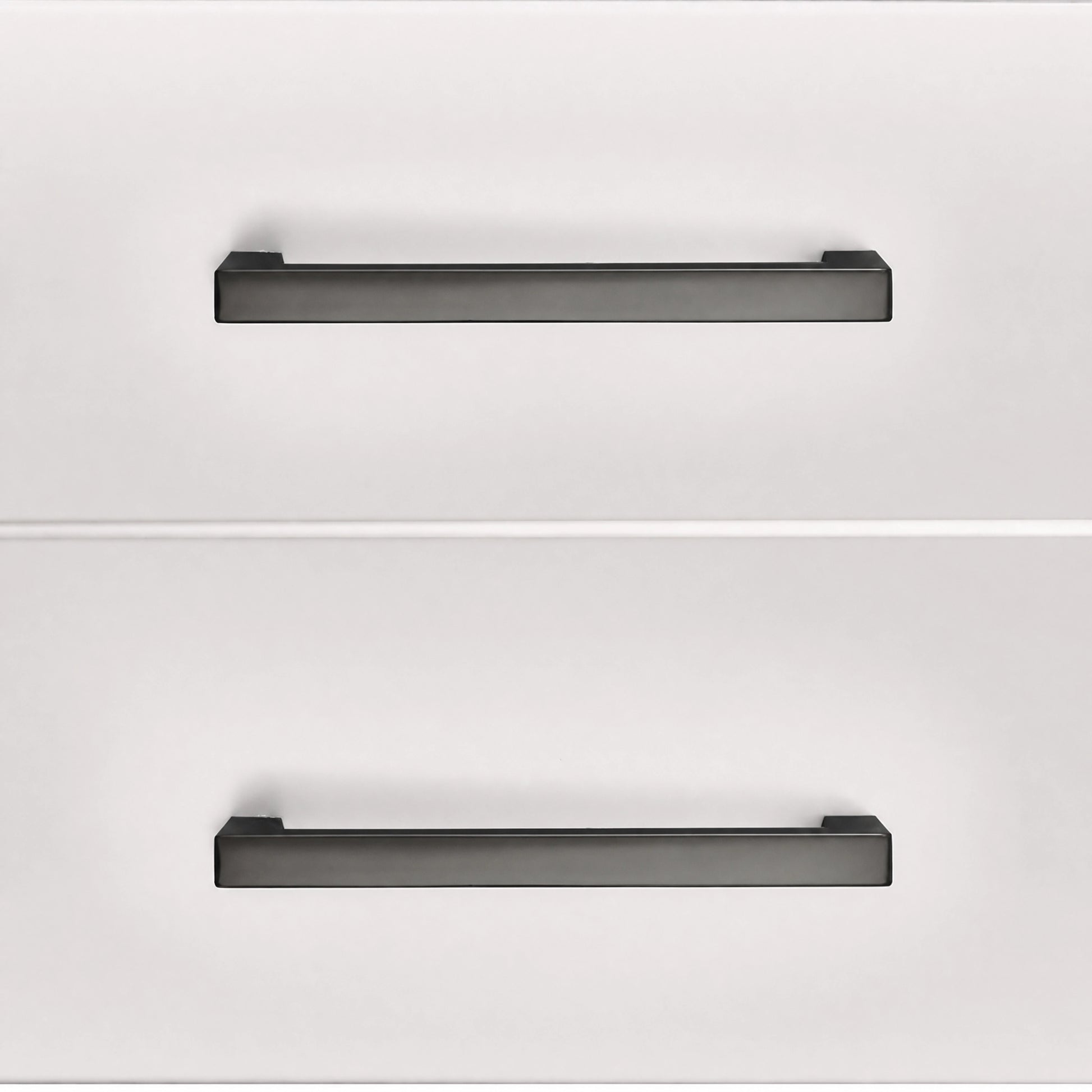 Gunmetal Cabinet Pulls in White Cabinet - VisitHardware