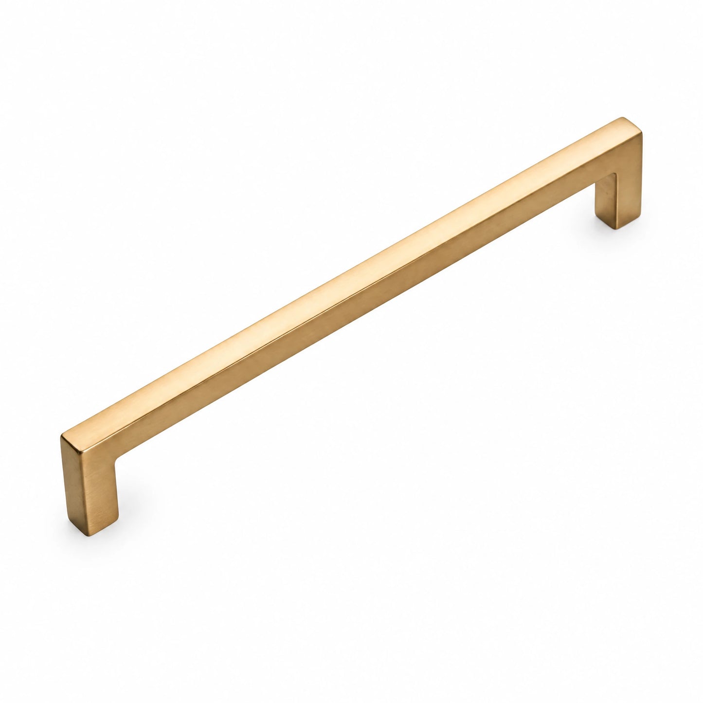 192mm Modern Brushed Brass Square Cabinet Handles for Kitchen Drawers - VisitHardware