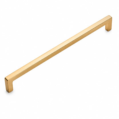 320mm Modern Brushed Brass Square Cabinet Handles for Kitchen Drawers - VisitHardware