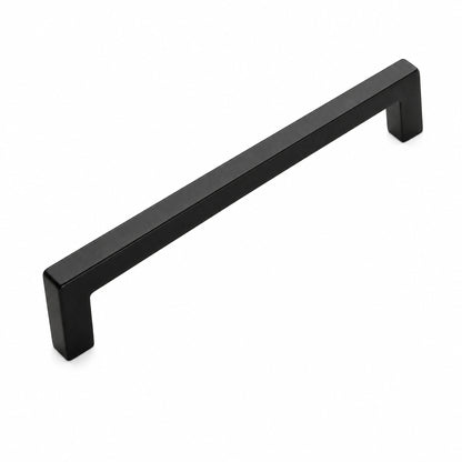 VisitHardware Square Bar Cabinet Pulls – 128mm Matte Black Finish, Zinc Alloy