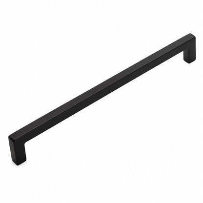 VisitHardware Square Bar Cabinet Pulls – 192mm Matte Black Finish, Zinc Alloy