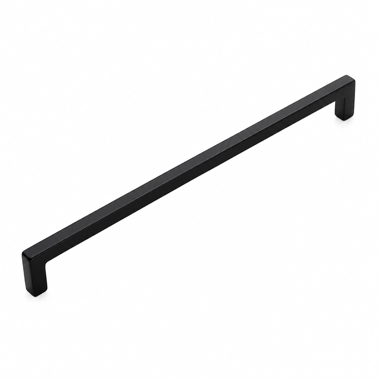 VisitHardware Square Bar Cabinet Pulls – 224mm Matte Black Finish, Zinc Alloy