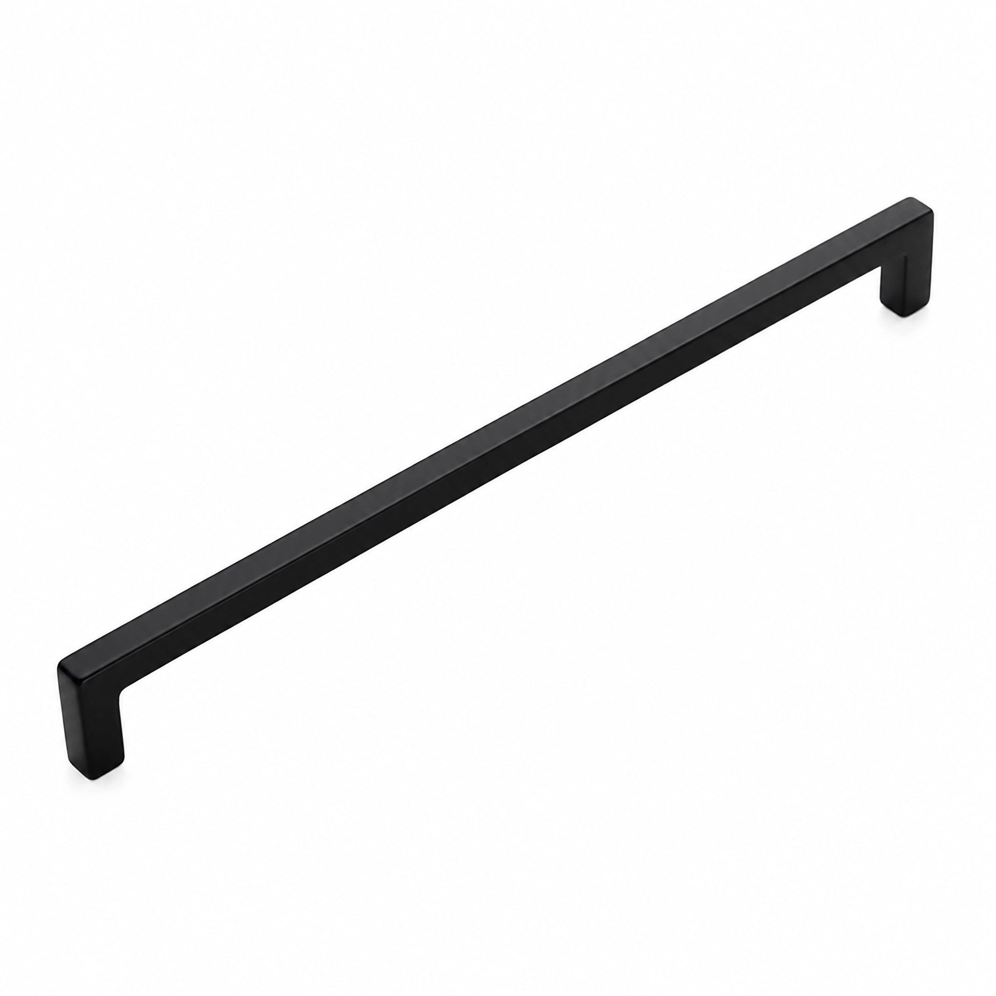 VisitHardware Square Bar Cabinet Pulls – 224mm Matte Black Finish, Zinc Alloy