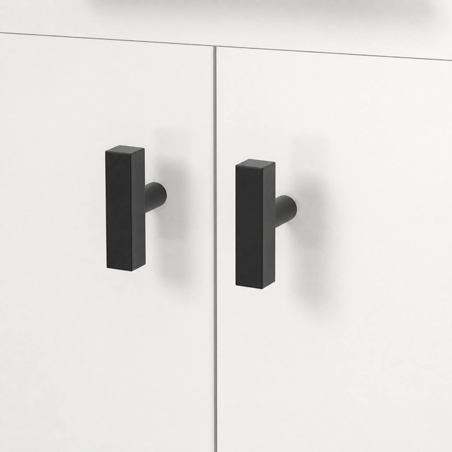 Black Square T-Bar Cabinet Knobs - VisitHardware