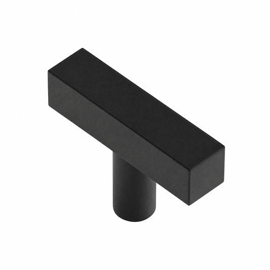 Black Square T-Bar Cabinet Knob - VisitHardware