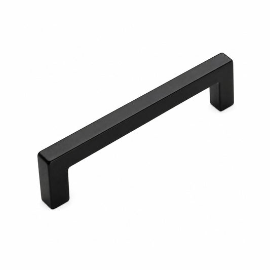 VisitHardware Square Bar Cabinet Pulls – 96mm Matte Black Finish, Zinc Alloy 