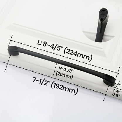  192mm Black Cabinet Handle - VisitHardware