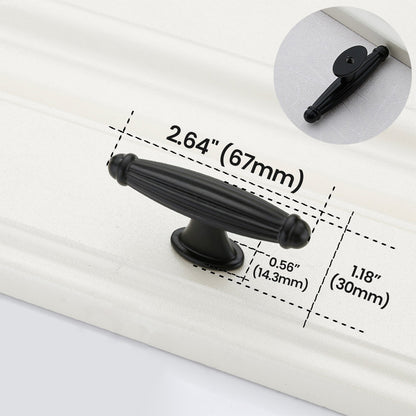 Black Oval Cabinet Knob Size - VisitHardware