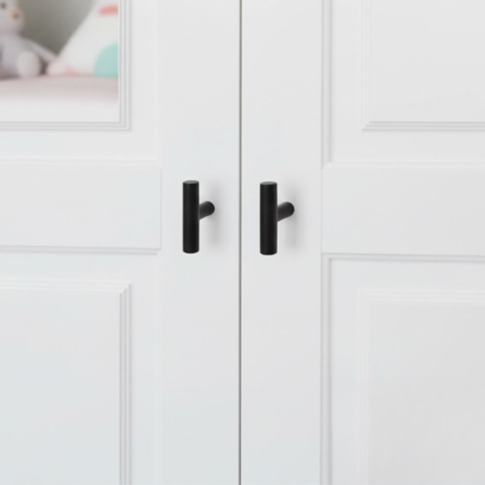 Matte Black Stainless Steel T-Bar Cabinet Knobs - VisitHardware