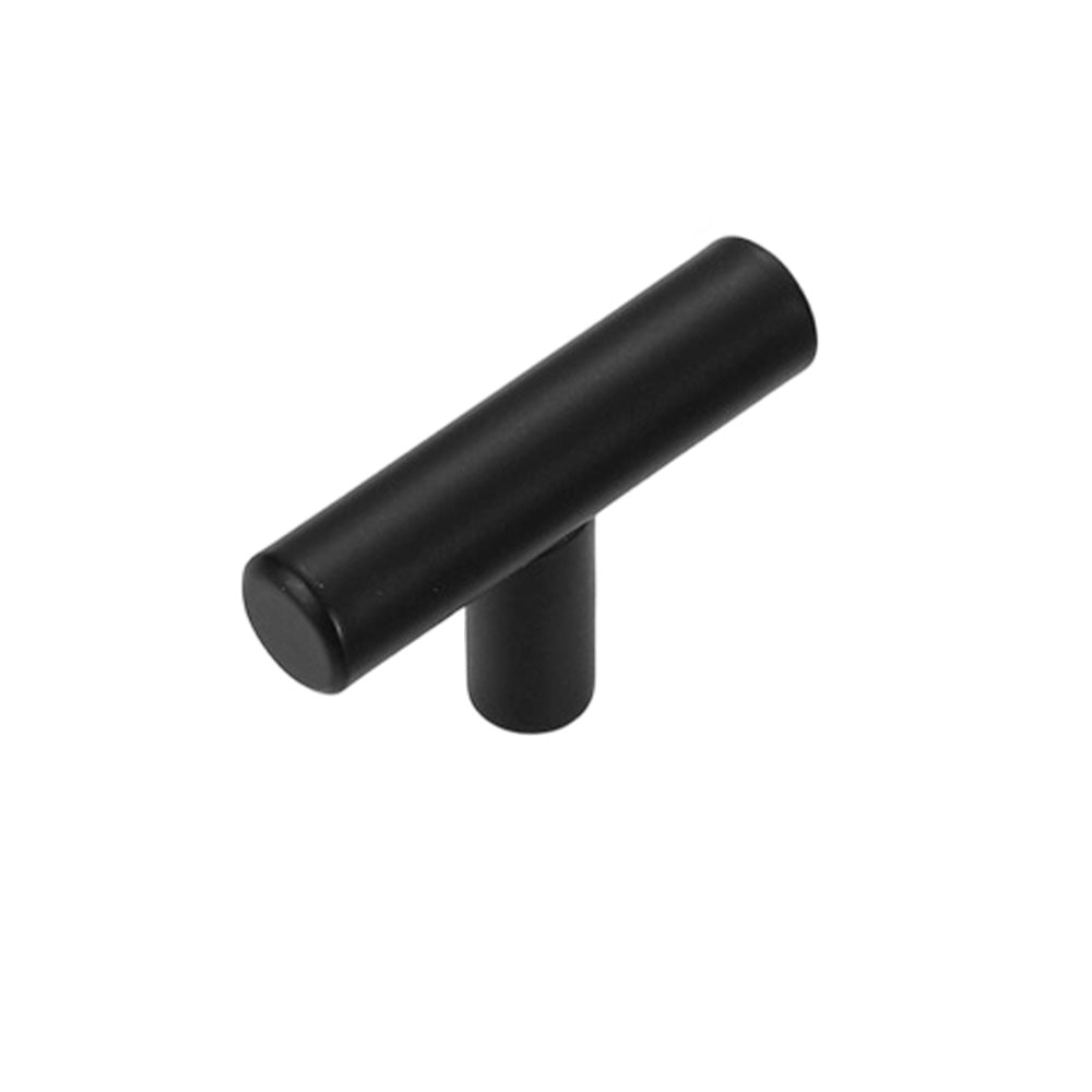 Matte Black Stainless Steel T-Bar Cabinet Knob - VisitHardware