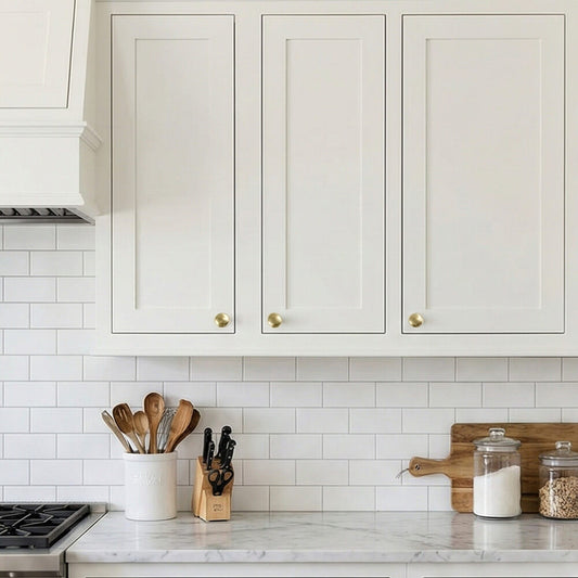 Brushed Brass Round Single Hole Cabinet Knobs - VisitHardware