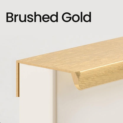Brushed Gold Aluminum Finger Pull Cabinet Handle - VisitHardware