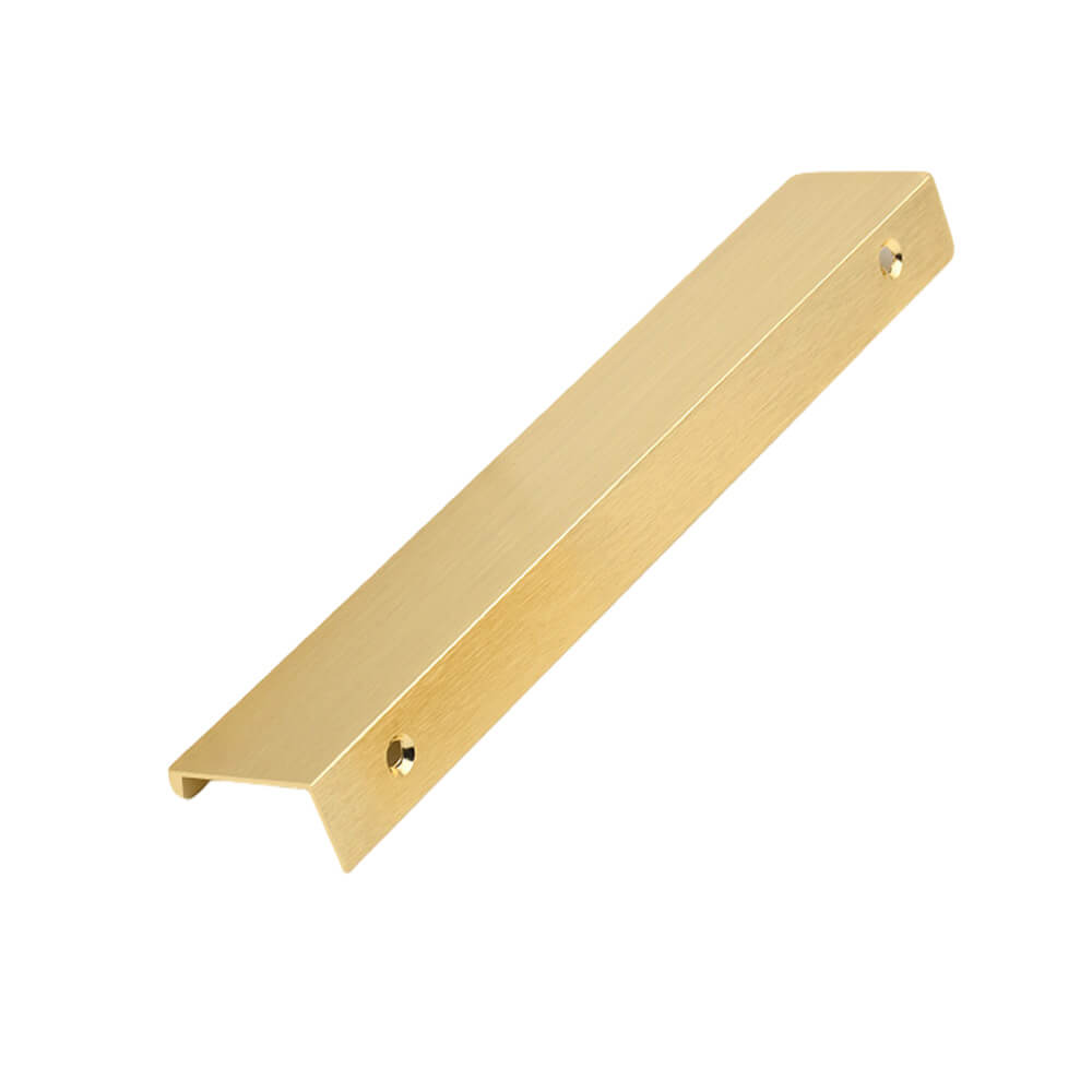 Brushed Gold Aluminum Finger Pull Cabinet Handle - VisitHardware