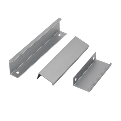 Brushed Gray Aluminum Finger Pull Cabinet Handles - VisitHardware