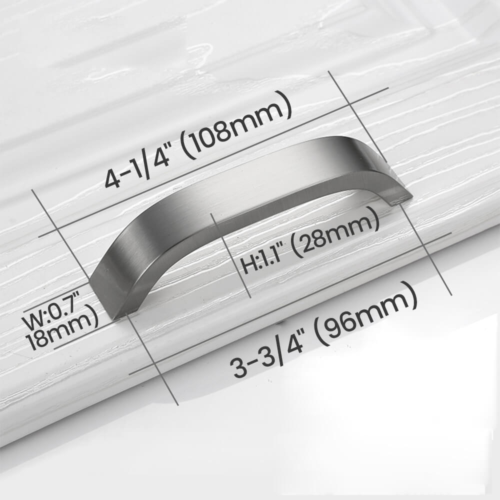 96mm Brushed Nickel Cabinet Pull Size