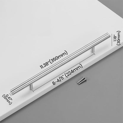 224mm Brushed Stainless Steel Bar Pull Size
