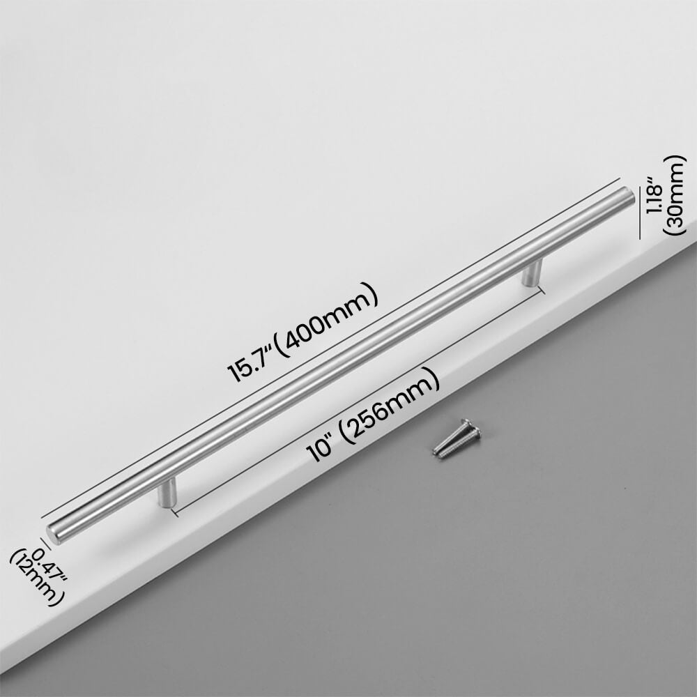 256mm Brushed Stainless Steel Bar Pull - Size