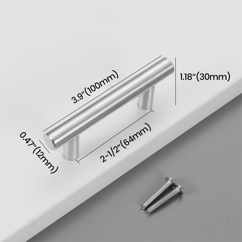 64mm Brushed Stainless Steel Bar Pull - VisitHardware