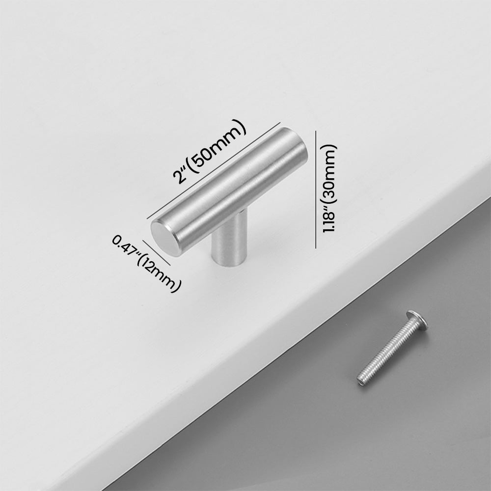Brushed Stainless Steel T Bar Pull Size - VisitHardware
