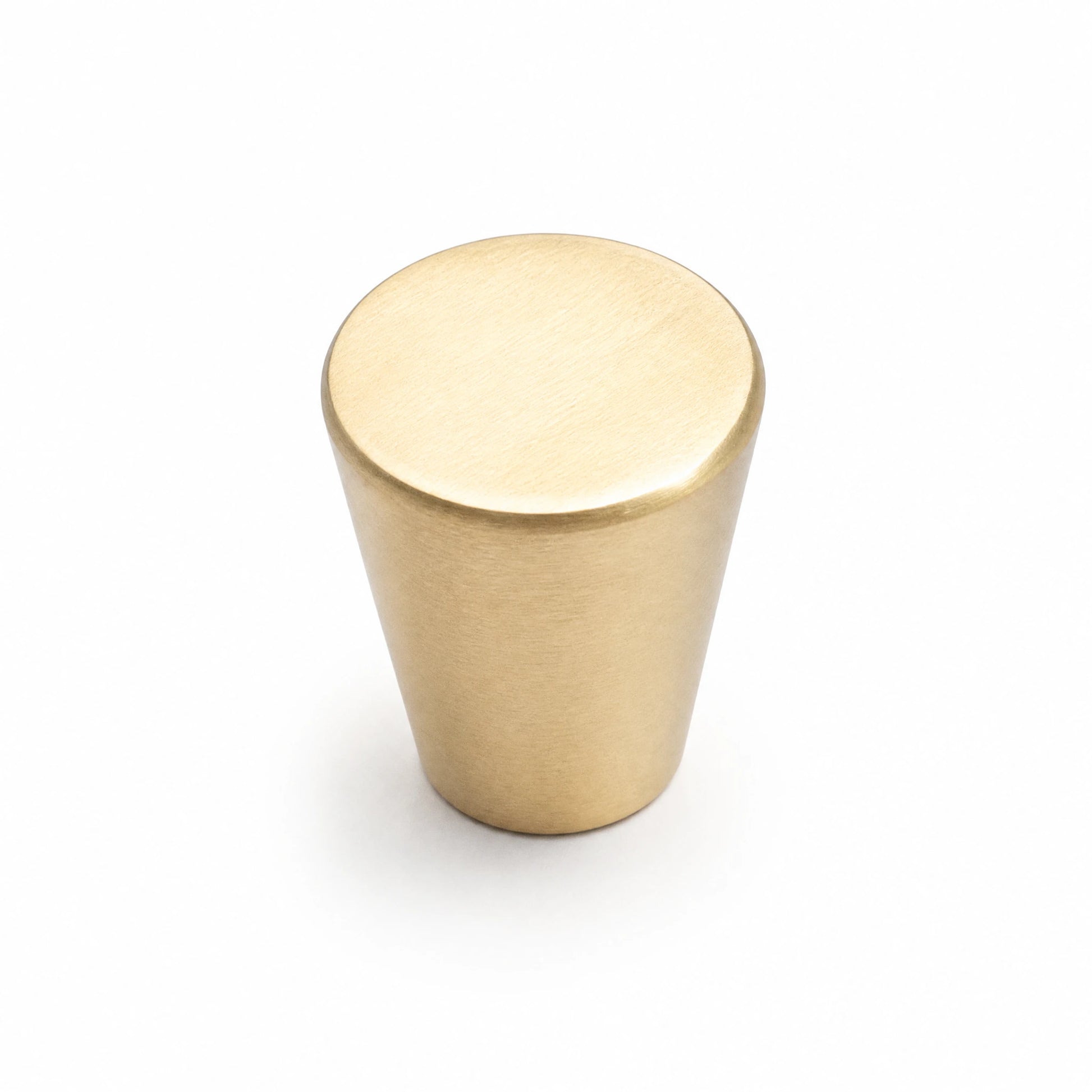Modern Tapered Solid Brass Cabinet Knobs Ø 0.59" (15mm) - VisitHardware