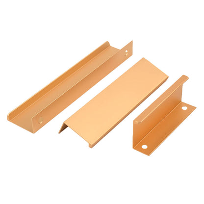 Champagne Gold Aluminum Finger Pull Cabinet Handles - VisitHardware