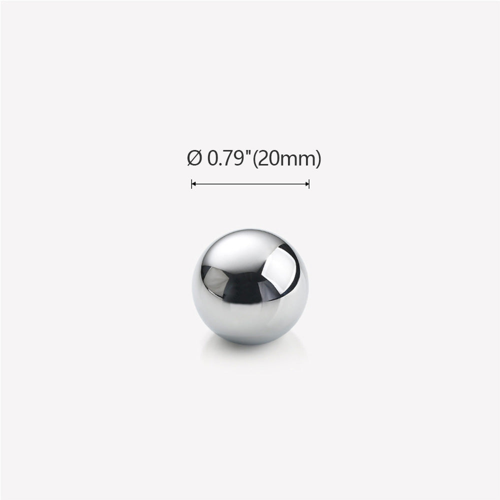 Ø 4/5"(20mm) Chrome Plated Brass Ball Cabinet Knob - VisitHardware