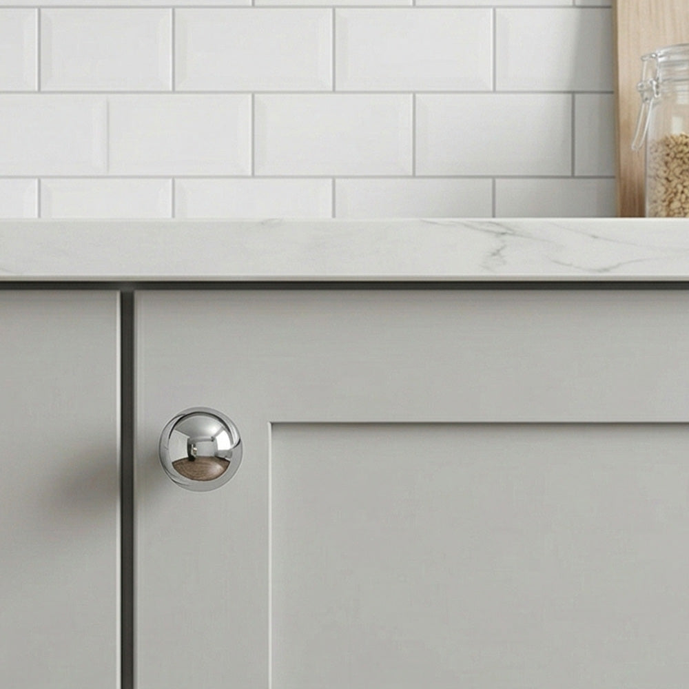 Chrome Plated Brass Ball Cabinet Knob - VisitHardware