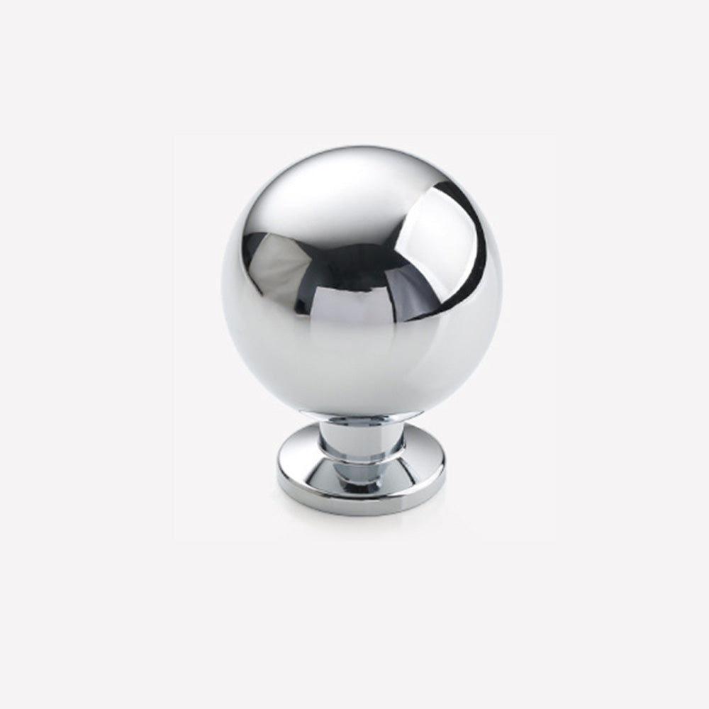 Chrome Plated Brass Ball Knob with Base - VisitHardware