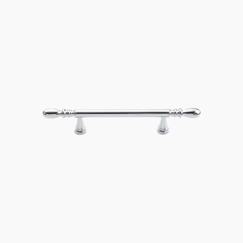 3-3/4" (96mm) Chrome Plated Brass Bar Cabinet Pull - VisitHardware