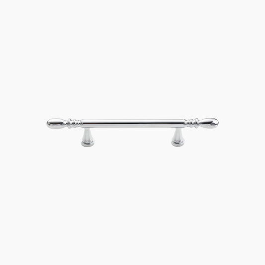 3-3/4" (96mm) Chrome Plated Brass Bar Cabinet Pull