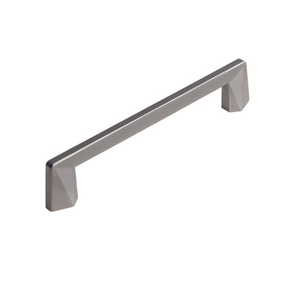 128mm Modern Geometric Gunmetal Gray Cabinet Pulls - VisitHardware