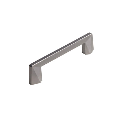 96mm Modern Geometric Gunmetal Gray Cabinet Pulls - VisitHardware