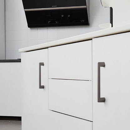 192 mm Modern Geometric Gunmetal Gray Cabinet Pulls Case - VisitHardware
