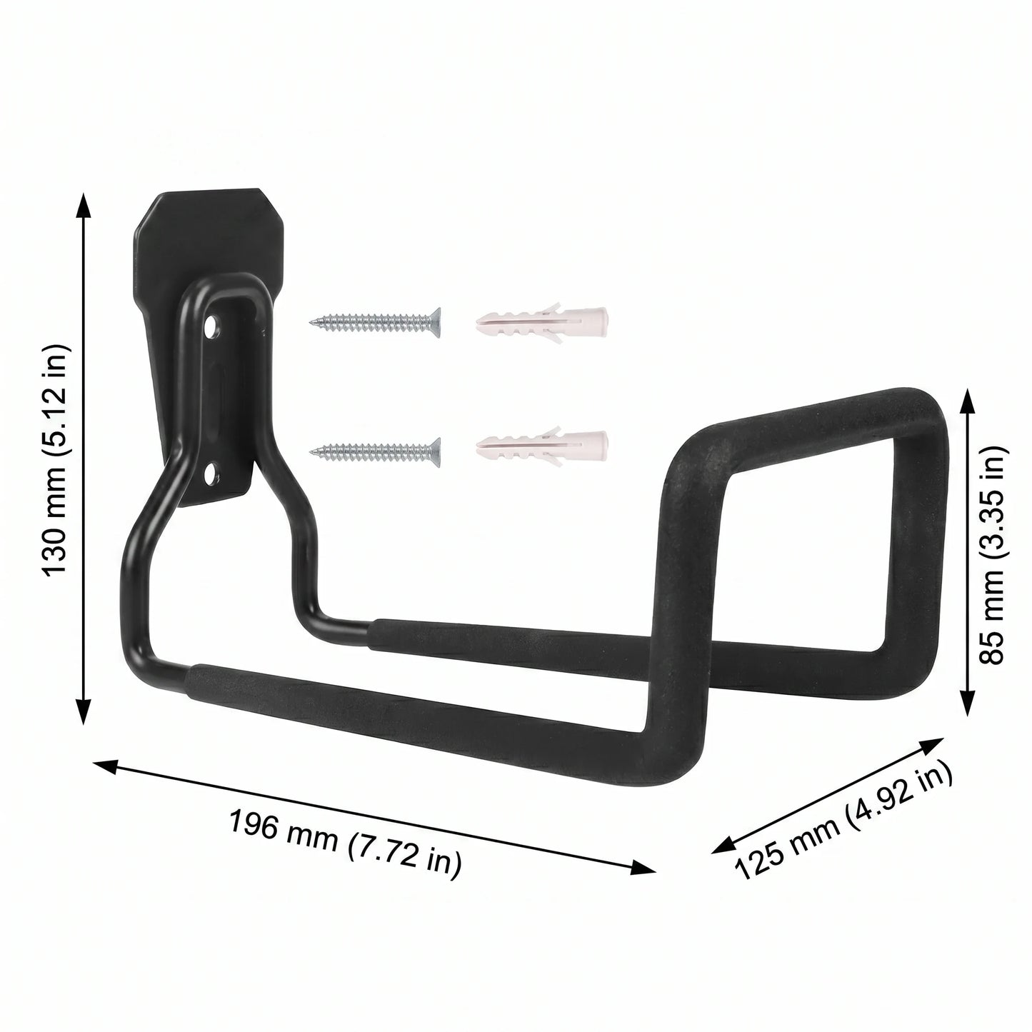 Heavy Duty Wall-Mounted Garden Hose & Pipe Holder