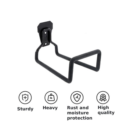 Black Metal Garage & Garden Hose Storage Hook,Heavy-Duty, Rust Resistant, High-Load Organizer