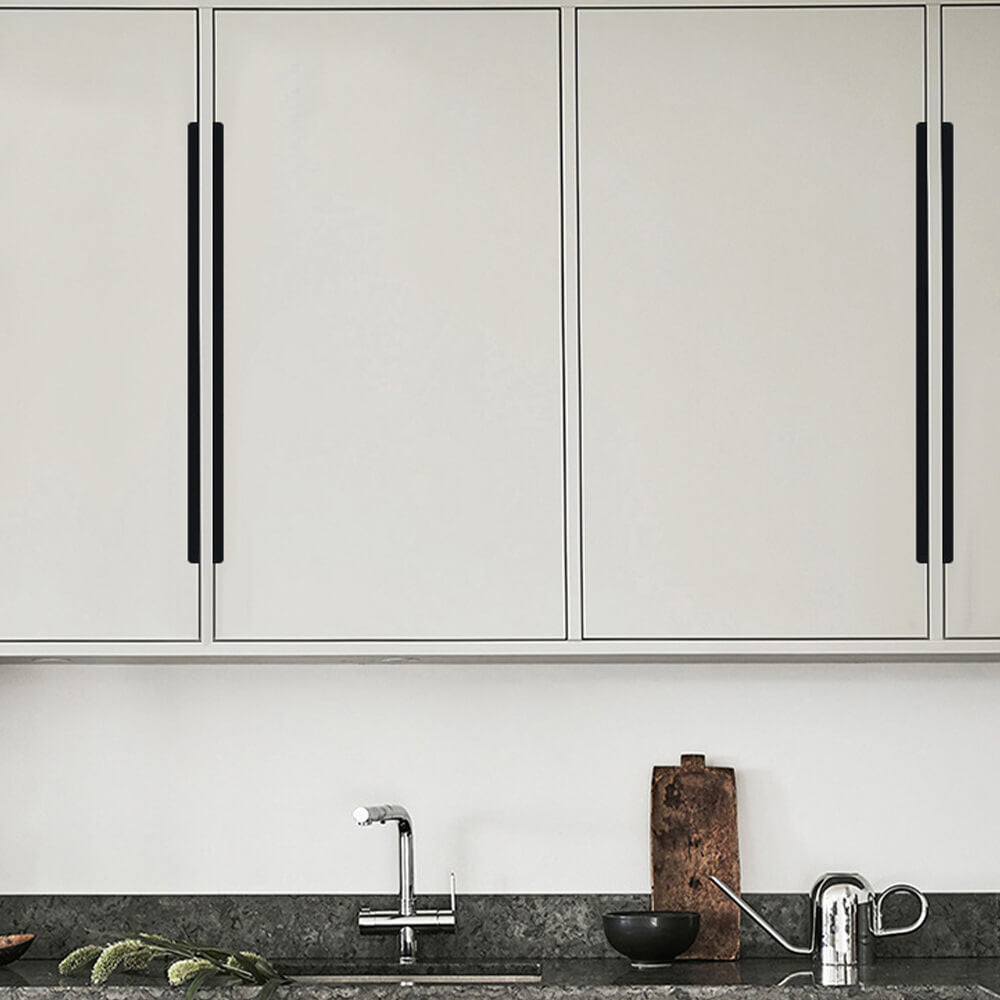 Matte Black Aluminum Finger Edge Pull Handles