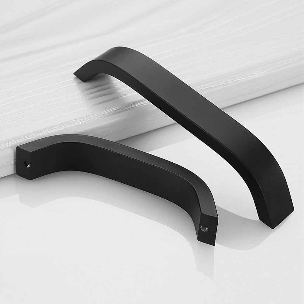 Matte Black Curved Cabinet Pulls - VisitHardware