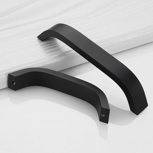 Matte Black Curved Cabinet Pulls - VisitHardware