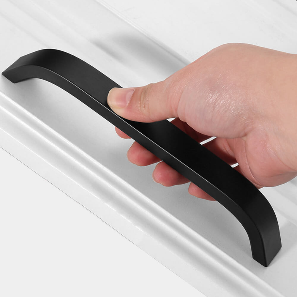 Matte Black Curved Cabinet Pull - VisitHardware