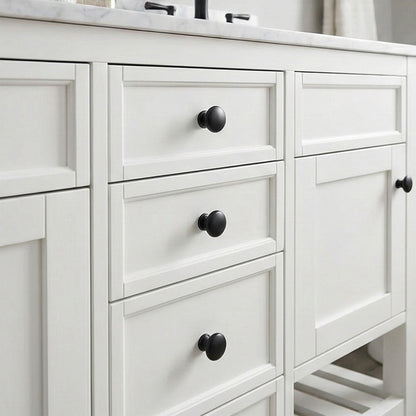 Matte Black Round Single Hole Cabinet Knobs