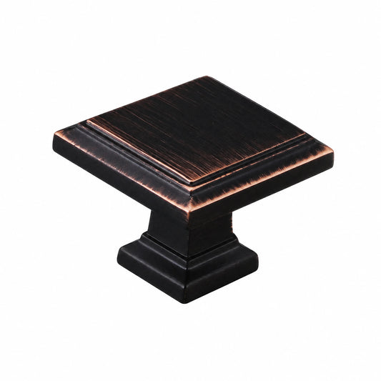 Vintage Square Cabinet Knob in Oil Rubbed Bronze