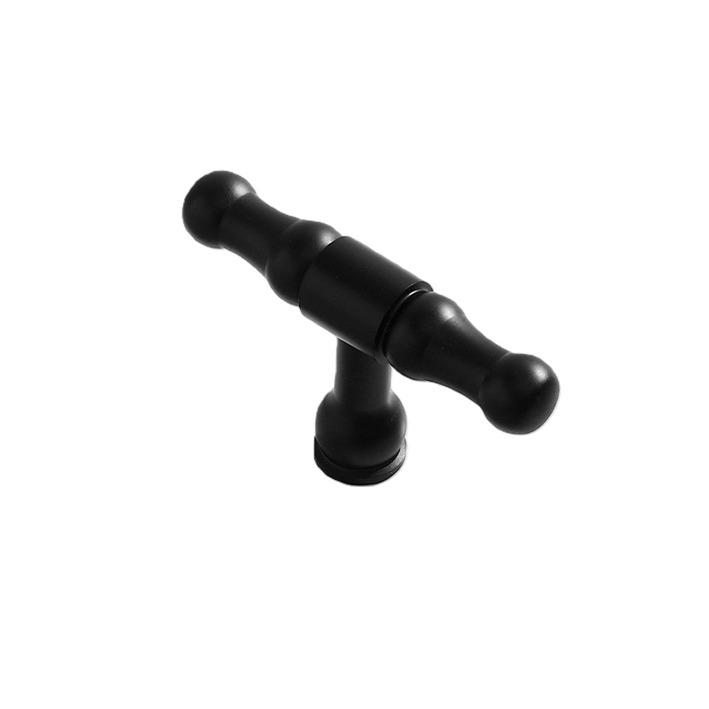 Matte Black Single Hole Cabinet Knob – Aluminum Alloy T-Bar Handle - VisitHardware