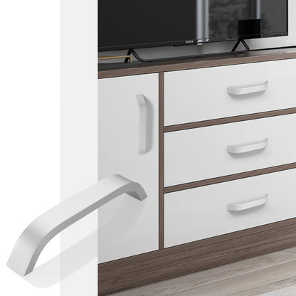 3-3/4" (96mm) Matte White Curved Cabinet Pulls - VisitHardware